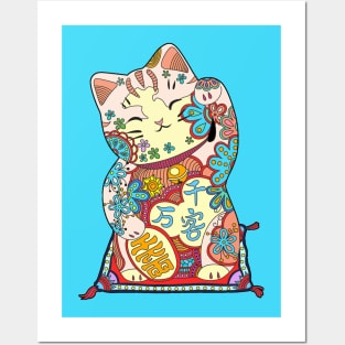 Lucky Cat Chinese Luck Kitty Posters and Art